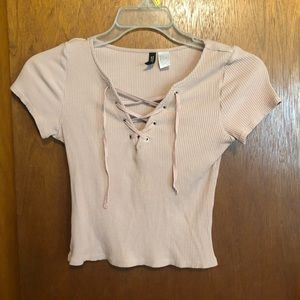 Forever 21 Lace Crop-Top Blouse Size:S